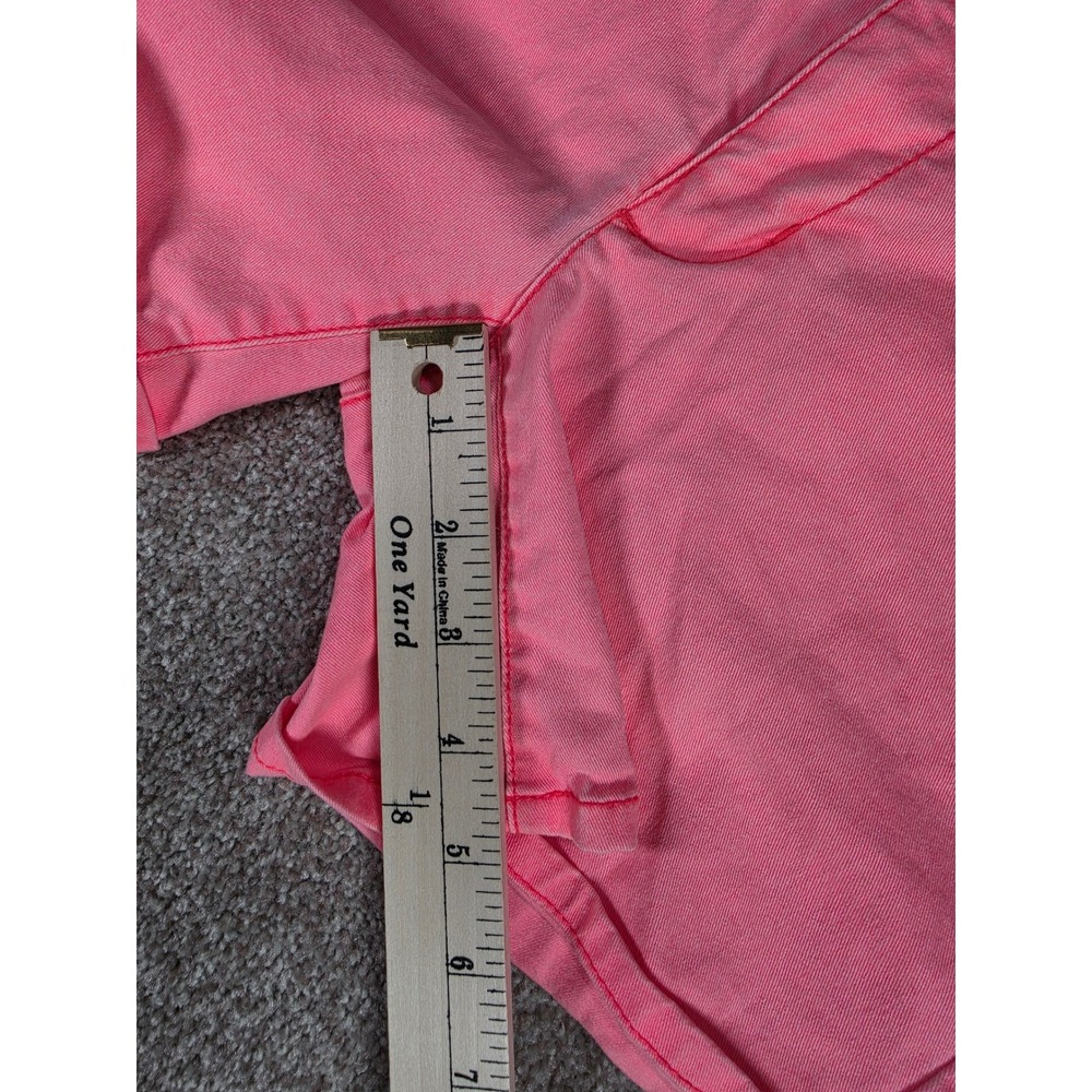American Eagle Outfitters Midi Stretch Shorts Neon Pink Size 0 Casual Summer Y2K - Picture 4 of 7